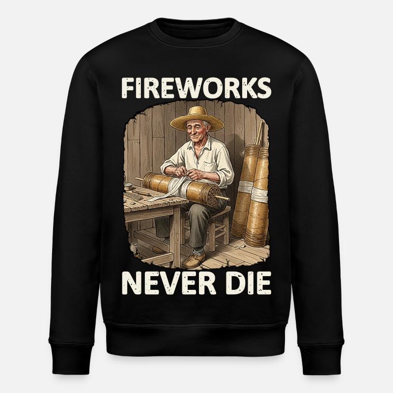 Fireworks Never Die Pyro - Stanley/Stella Unisex Bio-Sweatshirt ROLLER - Schwarz
