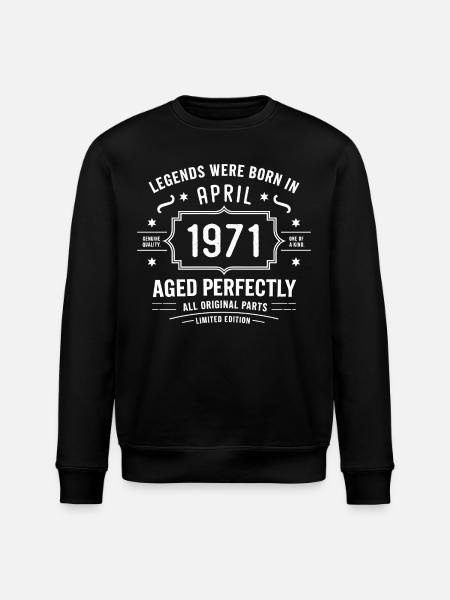 April 1971 - Stanley/Stella ROLLER Unisex Organic Sweatshirt - black