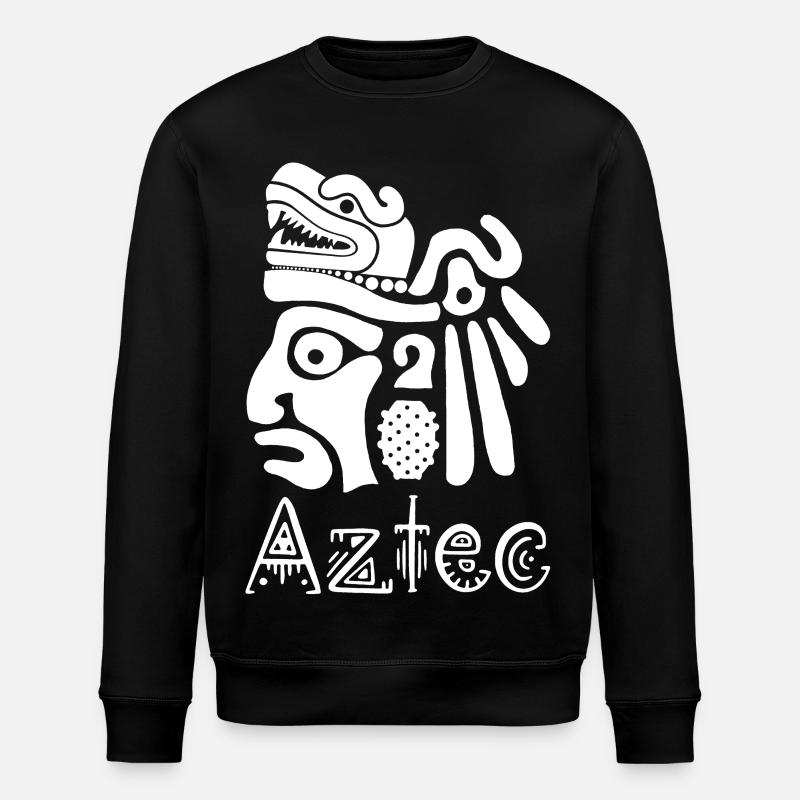 Aztec Warrior (White) - Stanley/Stella ROLLER Unisex Organic Sweatshirt - black