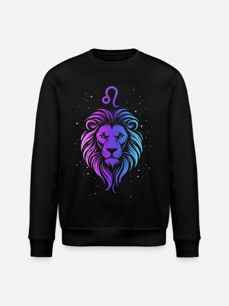 Löwe – Neonsternzeichen - Stanley/Stella Unisex Bio-Sweatshirt ROLLER - Schwarz