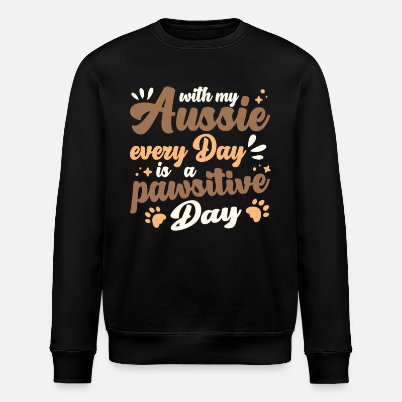 Journée pawsitive avec mon Aussie - Sweat bio ROLLER Stanley/Stella Unisexe - noir