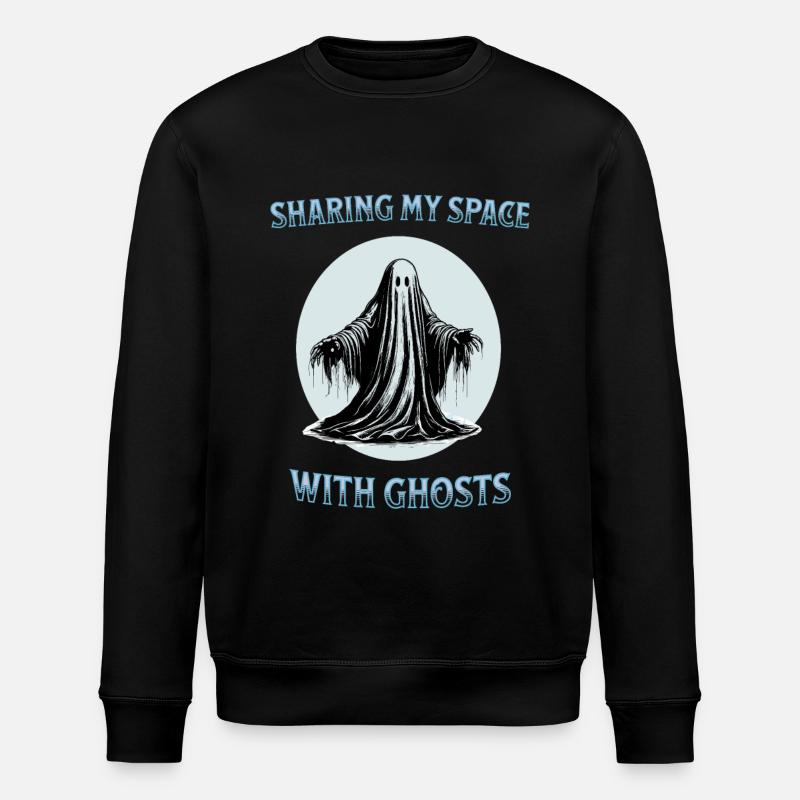 Sharing my space with ghosts - Stanley/Stella ROLLER Unisex Organic Sweatshirt - black