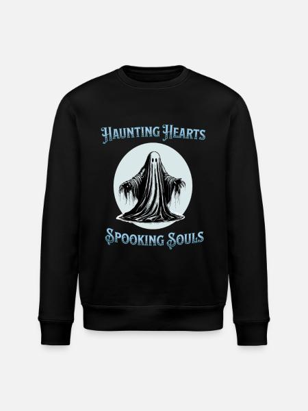 Haunting hearts spooking souls - Stanley/Stella ROLLER Unisex Organic Sweatshirt - black