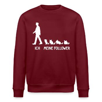 Ich Meine Follower Chinchilla Liebhaber Nager Fan - Stanley/Stella Unisex Bio-Sweatshirt ROLLER - Burgunderrot - Vorne - Nik (191cm)