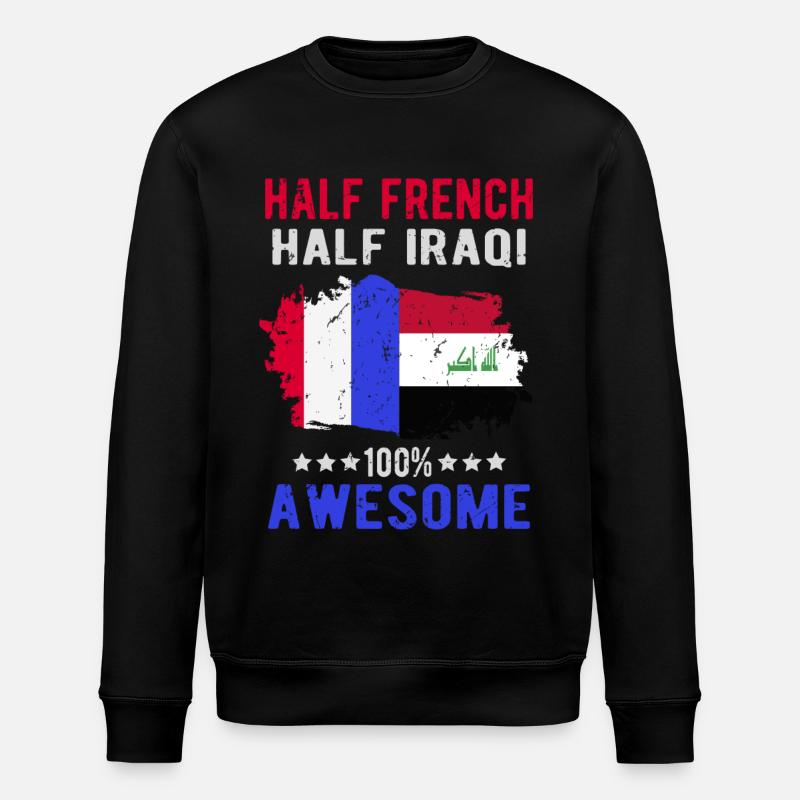 Half French Half Iraki - Stanley/Stella ROLLER Unisex Organic Sweatshirt - black
