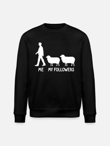 Jeg Mine tilhængere Får Hyrde Landmand Landmand - Stanley/Stella økologisk unisex-sweatshirt ROLLER - sort