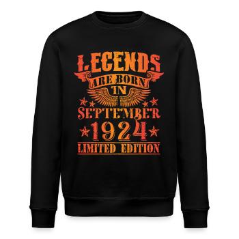 Anniversaire Septembre 1924 Edition Limitée Millésime - Sweat bio ROLLER Stanley/Stella Unisexe - noir - Devant - Nik (191cm)