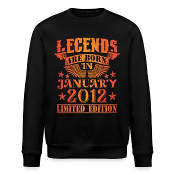 Anniversaire Janvier 2012 Edition Limitée Millésime - Sweat bio ROLLER Stanley/Stella Unisexe - noir - Devant - Nik (191cm)