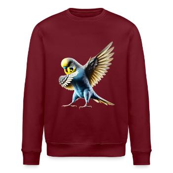 Drôle Dabbing Perruche Oiseau Amoureux des animaux - Sweat bio ROLLER Stanley/Stella Unisexe - bordeaux - Devant - Nik (191cm)