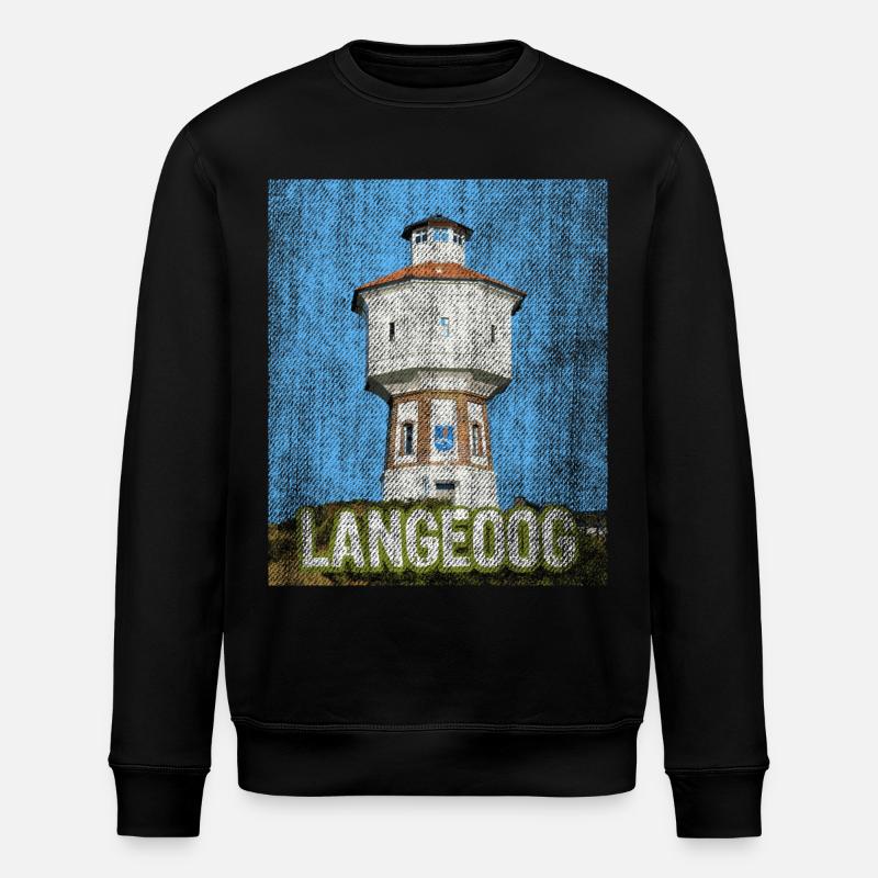 Île de Langeoog Longing - Sweat bio ROLLER Stanley/Stella Unisexe - noir