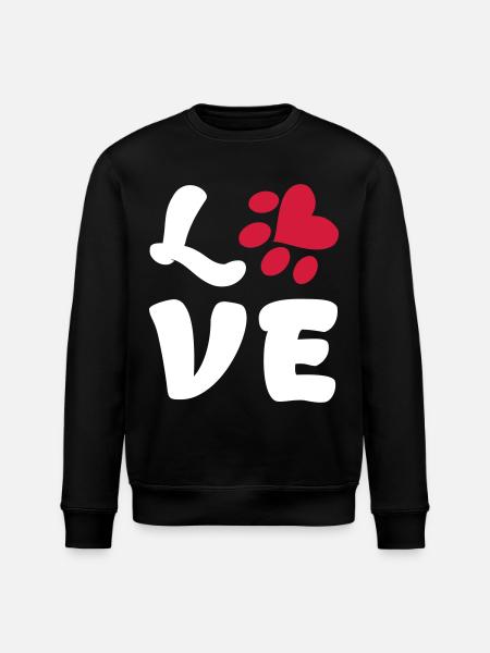 LOVE DOGS - Stanley/Stella ROLLER Unisex Organic Sweatshirt - black