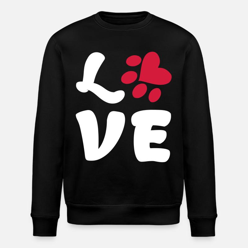 LOVE DOGS - Stanley/Stella Unisex Bio-Sweatshirt ROLLER - Schwarz