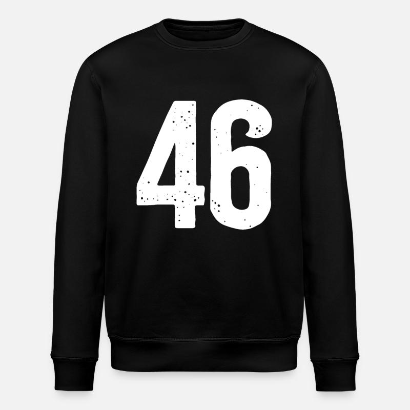 46 Zahlen Weiß - Stanley/Stella Unisex Bio-Sweatshirt ROLLER - Schwarz