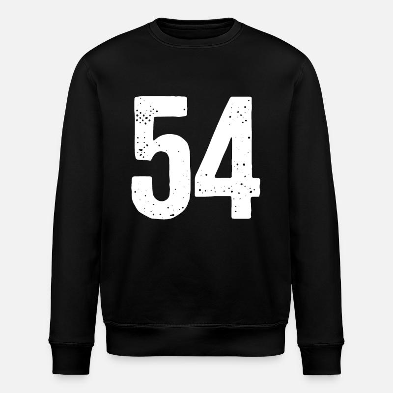54 Numbers White - Stanley/Stella ROLLER Unisex Organic Sweatshirt - black