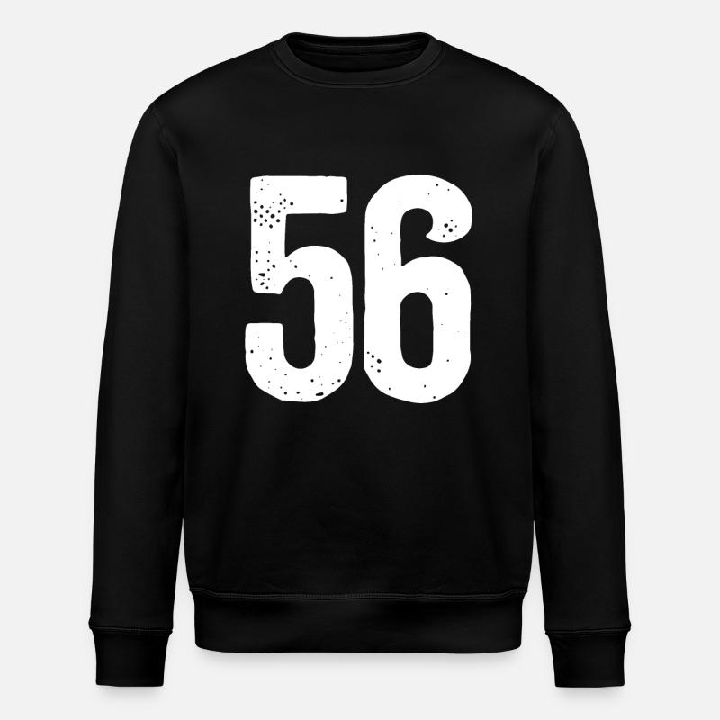 56 Numbers White - Stanley/Stella ROLLER Unisex Organic Sweatshirt - black
