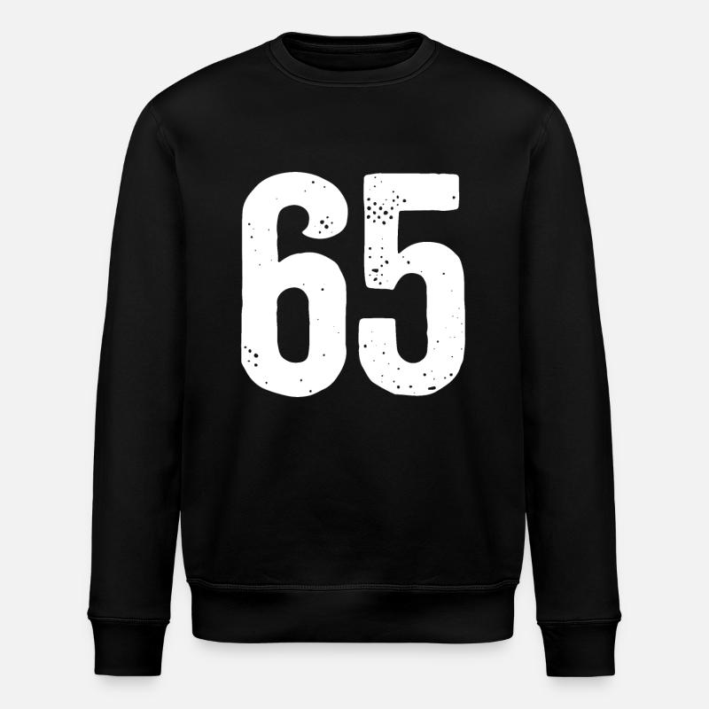 65 Numéros Blanc - Sweat bio ROLLER Stanley/Stella Unisexe - noir