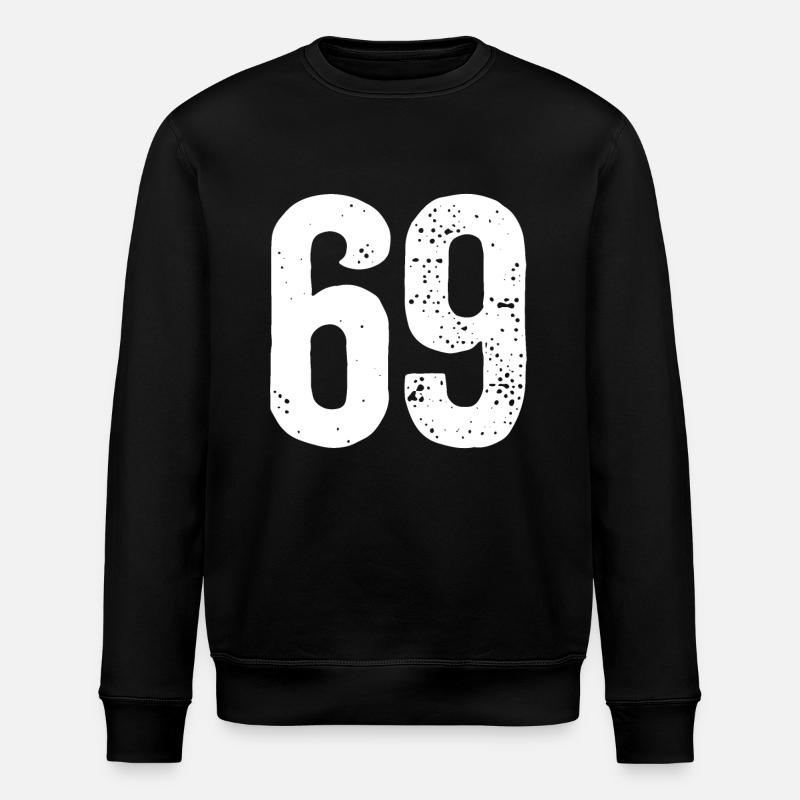 69 Numéros Blanc - Sweat bio ROLLER Stanley/Stella Unisexe - noir
