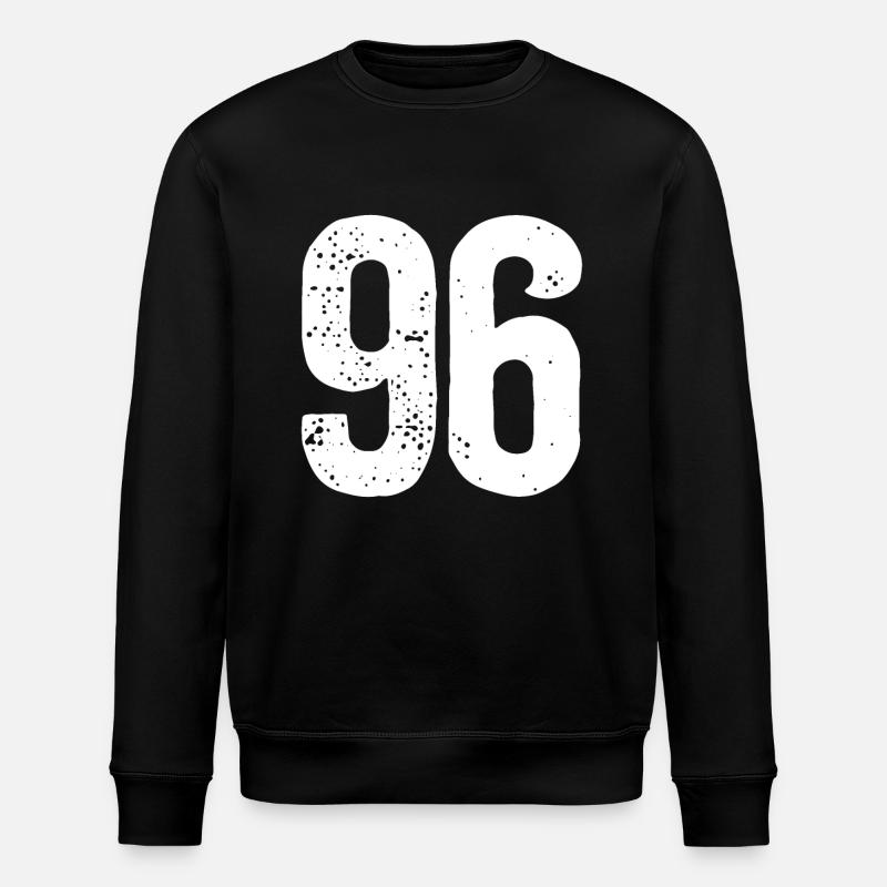 96 Numbers White - Stanley/Stella ROLLER Unisex Organic Sweatshirt - black