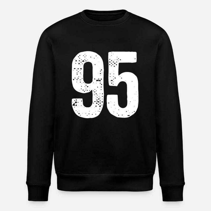 95 Numéros Blanc - Sweat bio ROLLER Stanley/Stella Unisexe - noir
