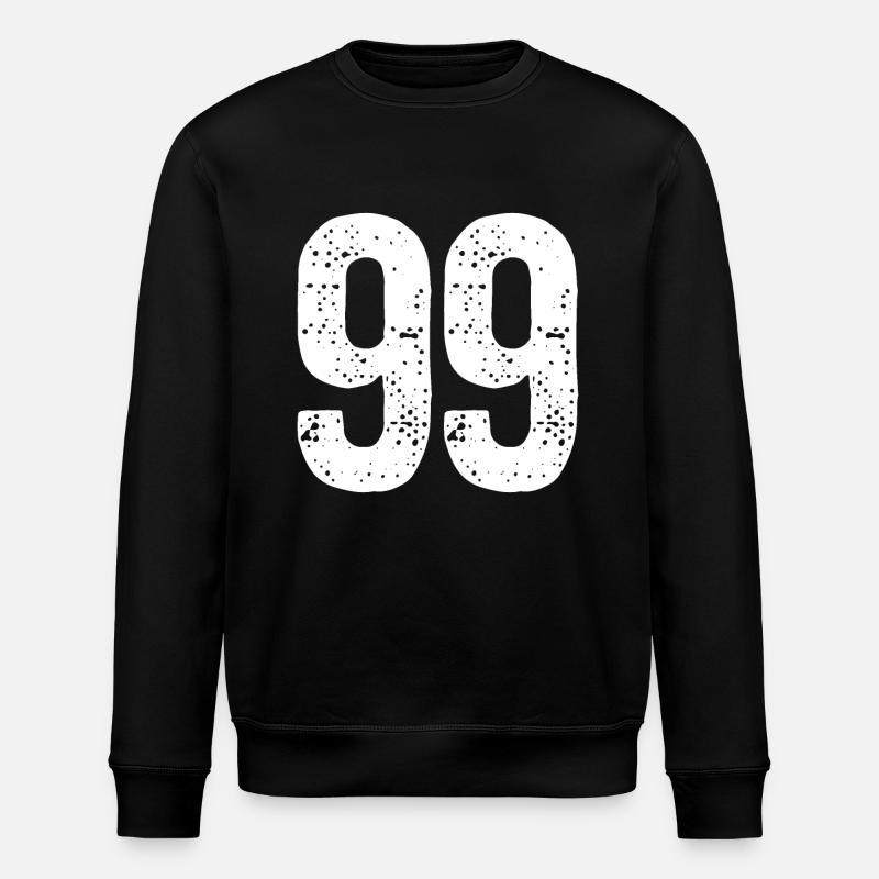 99 Numéros Blanc - Sweat bio ROLLER Stanley/Stella Unisexe - noir