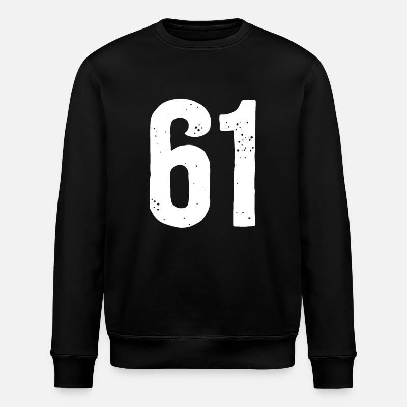 61 Numéros Blanc - Sweat bio ROLLER Stanley/Stella Unisexe - noir