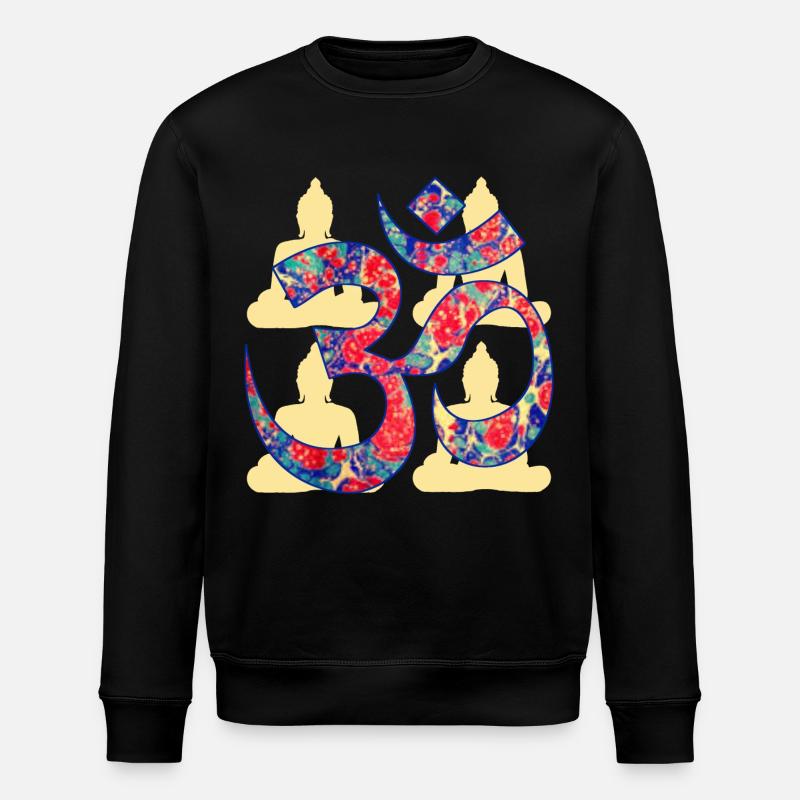 om mit buddha e 42 - Stanley/Stella Unisex Bio-Sweatshirt ROLLER - Schwarz