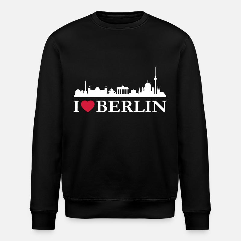 J'aime Berlin - Sweat bio ROLLER Stanley/Stella Unisexe - noir