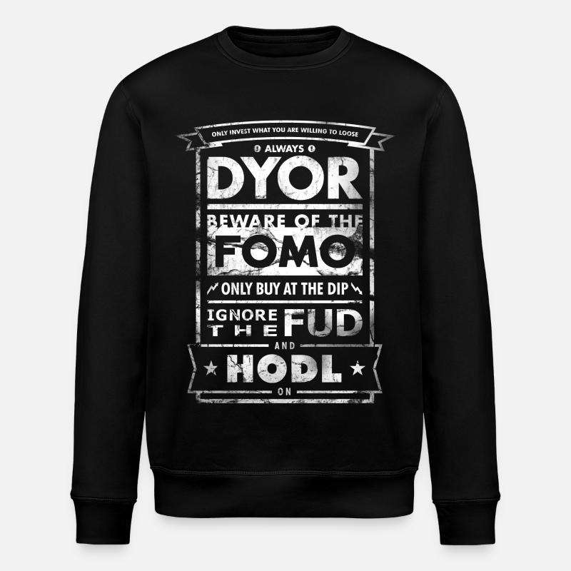 DYOR FUD HODL - Stanley/Stella Unisex Bio-Sweatshirt ROLLER - Schwarz