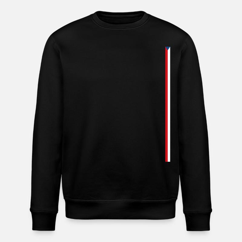 Czech Flag Style Stripes - Stanley/Stella ROLLER Unisex Organic Sweatshirt - black