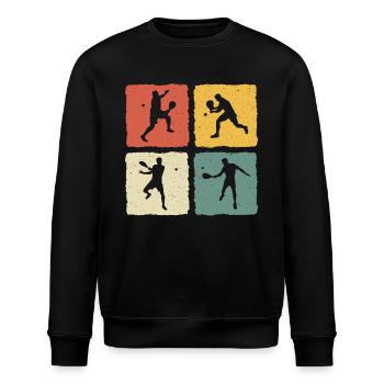 Retro Padel - Stanley/Stella Unisex Bio-Sweatshirt ROLLER - Schwarz - Vorne - Nik (191cm)