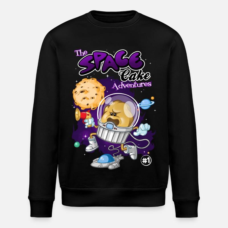 Space cake - Stanley/Stella ROLLER Unisex Organic Sweatshirt - black