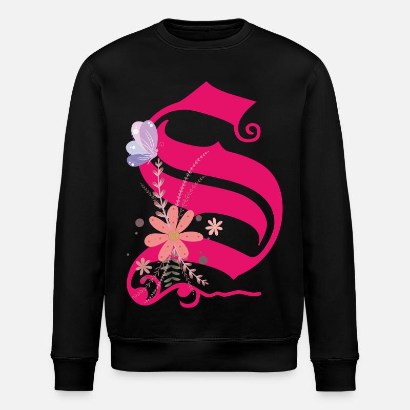 Buchstabe S - Stanley/Stella Unisex Bio-Sweatshirt ROLLER - Schwarz
