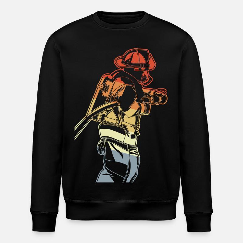 Fireman - Stanley/Stella ROLLER Unisex Organic Sweatshirt - black