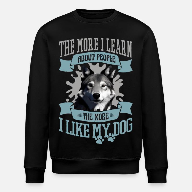 Hunde Bild - Stanley/Stella Unisex Bio-Sweatshirt ROLLER - Schwarz