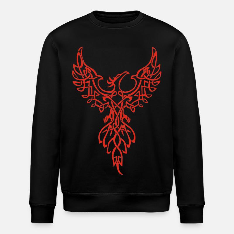 Red Phoenix Symbol - Stanley/Stella ROLLER Unisex Organic Sweatshirt - black