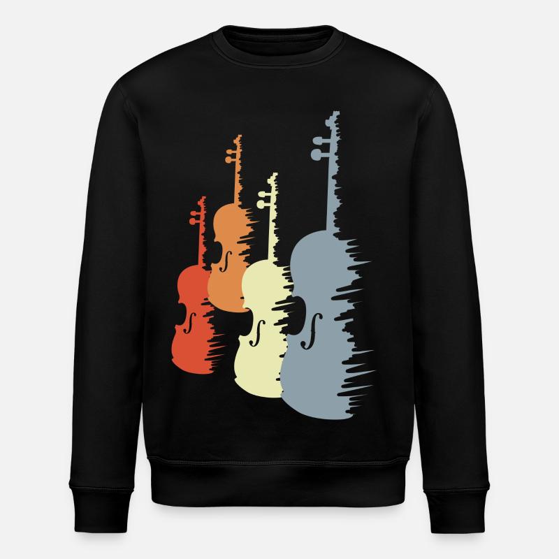 Geigen Skizze - Stanley/Stella Unisex Bio-Sweatshirt ROLLER - Schwarz