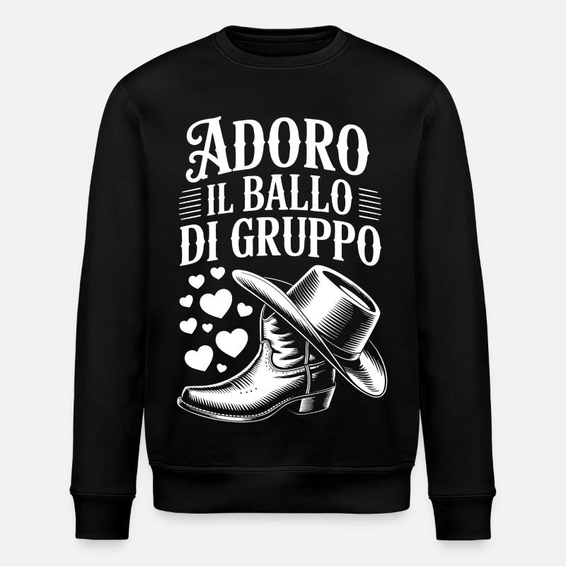 Ich liebe Gruppentanz - Stanley/Stella Unisex Bio-Sweatshirt ROLLER - Schwarz