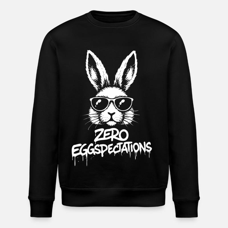 Zero Eggspectations - Stanley/Stella ROLLER Unisex Organic Sweatshirt - black