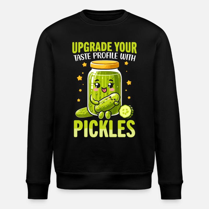 pickles- Gurken Geschenke, Gurken Tshirt - Stanley/Stella Unisex Bio-Sweatshirt ROLLER - Schwarz