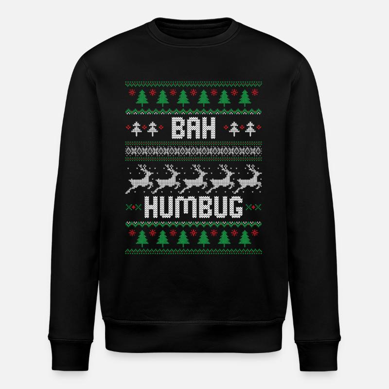 Bah Humbug Noël - Sweat bio ROLLER Stanley/Stella Unisexe - noir