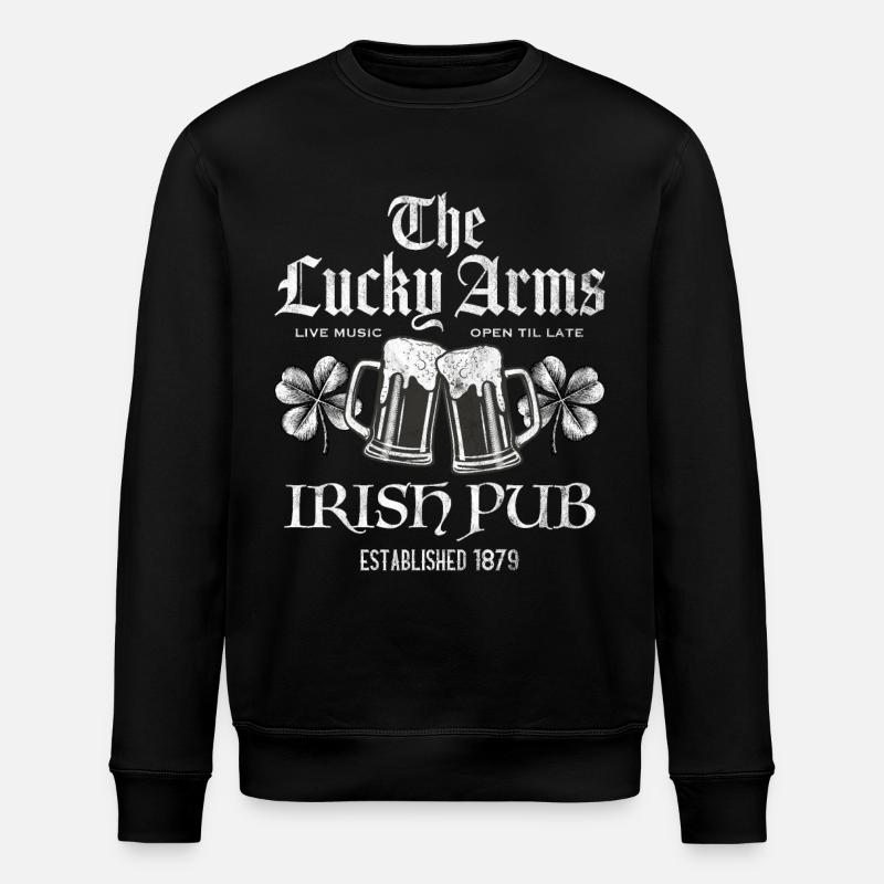 Pub irlandais Lucky Arms - Sweat bio ROLLER Stanley/Stella Unisexe - noir