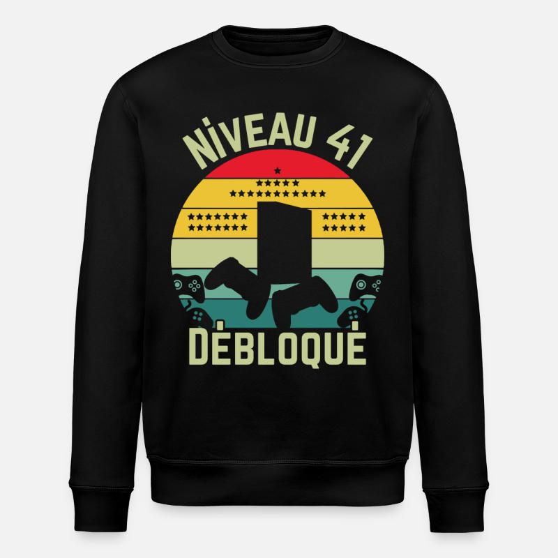 Niveau 41 Débloqué - Sweat bio ROLLER Stanley/Stella Unisexe - noir