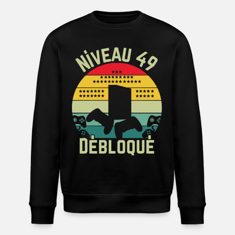 Niveau 49 Débloqué - Sweat bio ROLLER Stanley/Stella Unisexe - noir