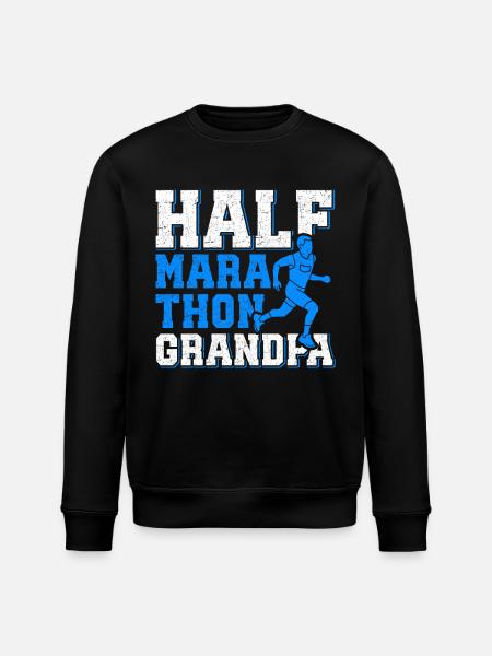 Halbmarathon Opa Halb-Marathon Geschenk - Stanley/Stella Unisex Bio-Sweatshirt ROLLER - Schwarz