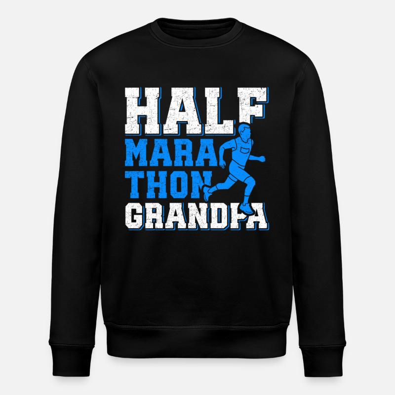 Halbmarathon Opa Halb-Marathon Geschenk - Stanley/Stella Unisex Bio-Sweatshirt ROLLER - Schwarz