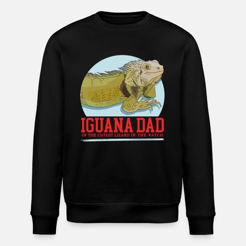 Iguana Dad Lizard Iguanas Gift - Stanley/Stella ROLLER Unisex Organic Sweatshirt - black