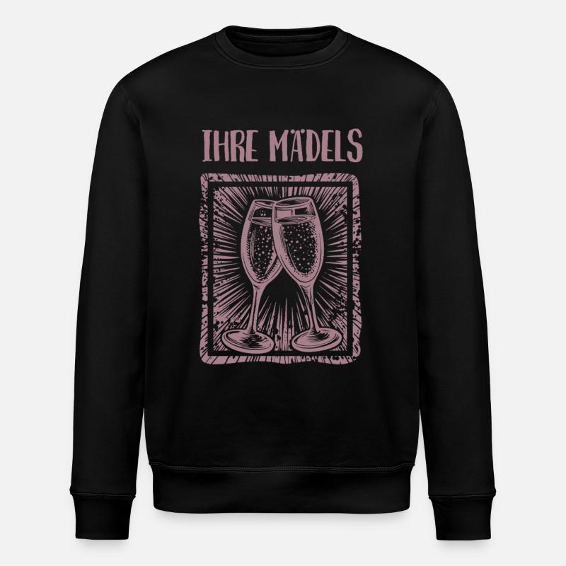 JGA - Ihre Madels - individueller Name - Stanley/Stella Unisex Bio-Sweatshirt ROLLER - Schwarz