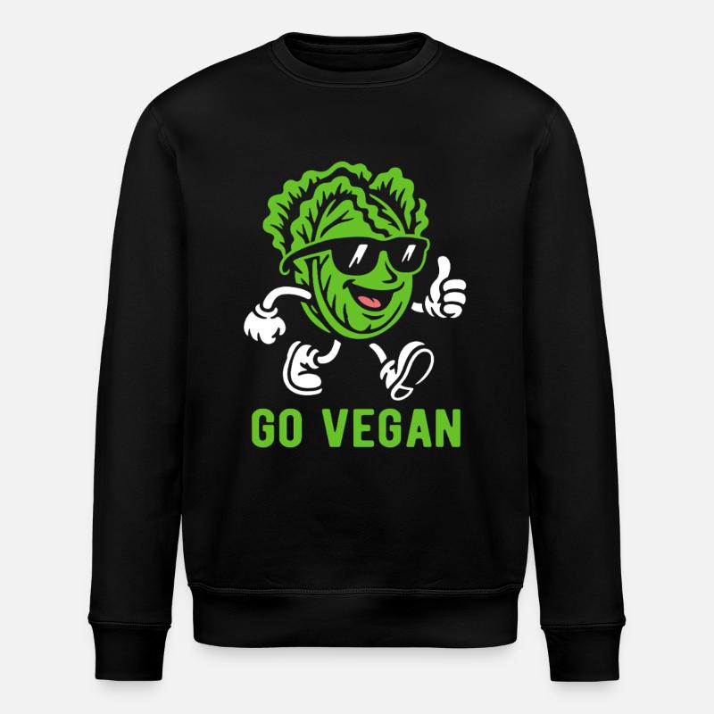 Salade - Go Vegan - Régime végétalien - Sweat bio ROLLER Stanley/Stella Unisexe - noir