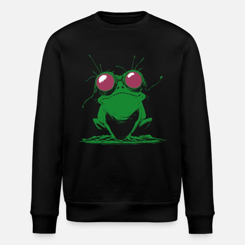Grenouille - Amphibien Dessin Animé Steampunk - Sweat bio ROLLER Stanley/Stella Unisexe - noir