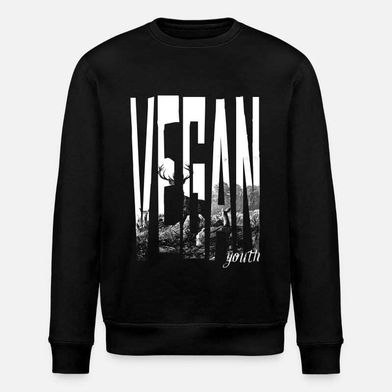 Vegan Youth Deer - Sweat bio ROLLER Stanley/Stella Unisexe - noir